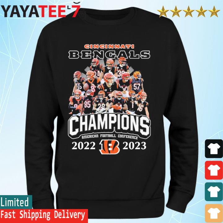 Cincinnati bengals 2022 2023 afc champions football shirt, hoodie, sweater,  long sleeve and tank top