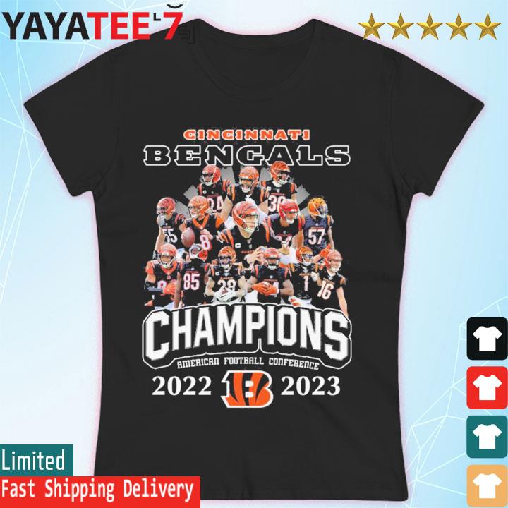 Cincinnati bengals 2022 2023 afc champions football shirt, hoodie, sweater,  long sleeve and tank top