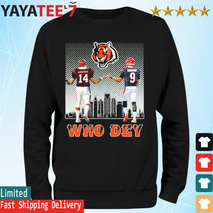 Who Dey Cincinnati Bengals skyline Signatures Shirt, hoodie, sweater, long  sleeve and tank top