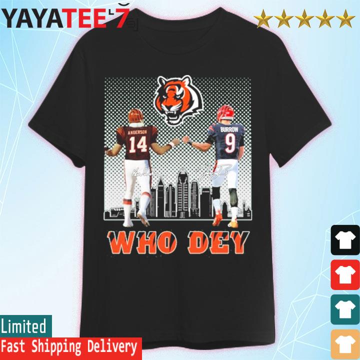 Who Dey Cincinnati Bengals skyline Signatures Shirt, hoodie, sweater, long  sleeve and tank top