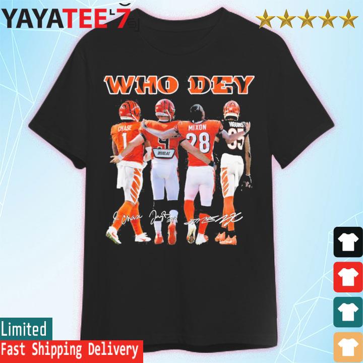 Buy Cincinnati Bengals Who Dey Team Signature Shirt For Free Shipping  CUSTOM XMAS PRODUCT COMPANY