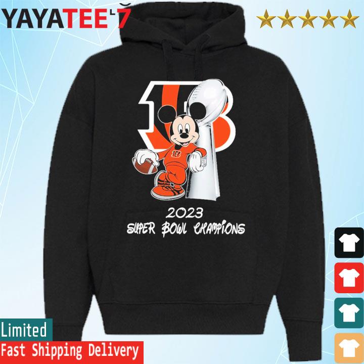 Cincinnati Bengals Mickey Mouse 2023 Super Bowl Champions Shirt, hoodie,  sweater, long sleeve and tank top