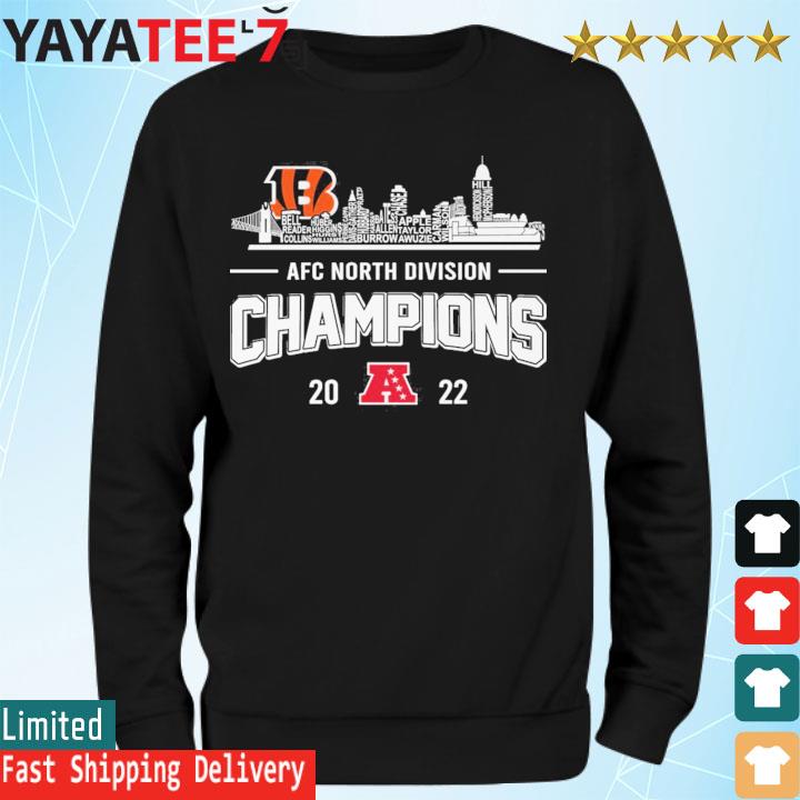 Cincinnati Bengals Player Names 2022 AFC North Division Champions shirt,  hoodie, sweater, long sleeve and tank top