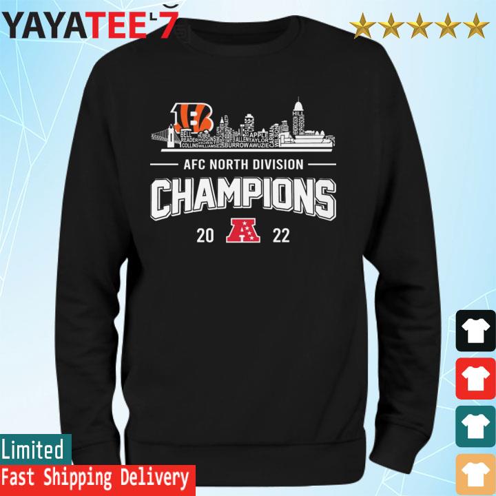 Cincinnati Bengals 2022 AFC North Division Champions Skyline Shirt, hoodie,  sweater, long sleeve and tank top