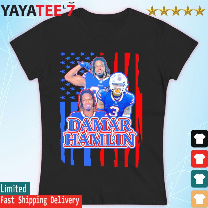 Buffalo Bills With American Flag Short Sleeve Shirt