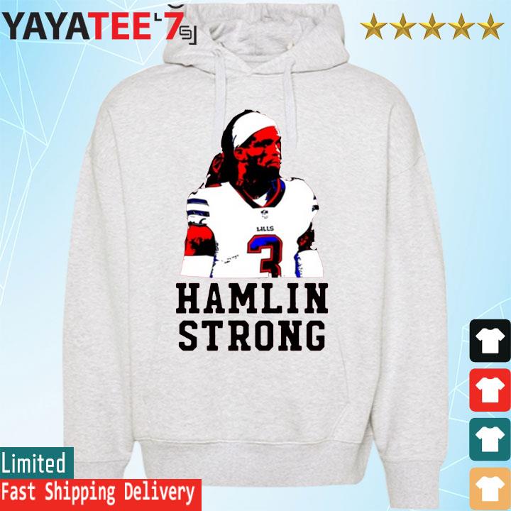 Damar Hamlin Hoodie Hamlin Strong 3 Grey Shirt - Anynee