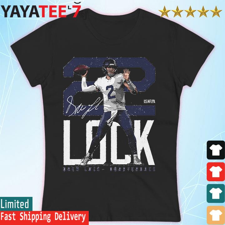 Drew Lock Seattle Bold Number signature shirt