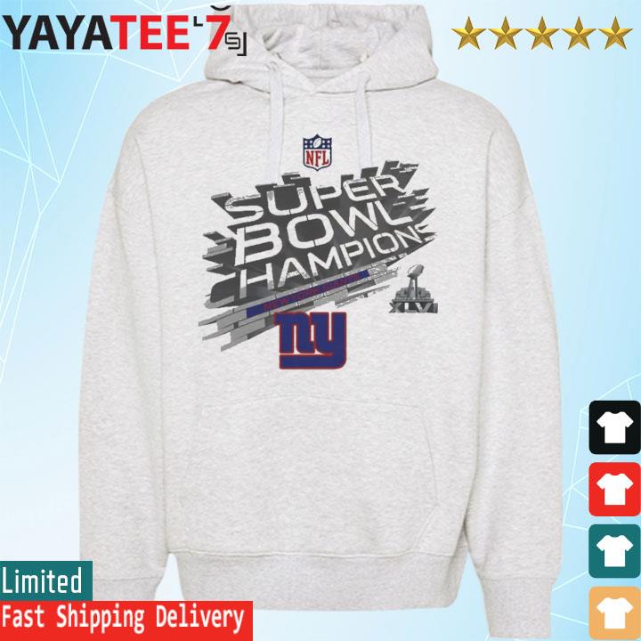 Eli Manning Wearing Super Bowl Champions New York Giants Hoodied Sweatshirt  - Tiotee