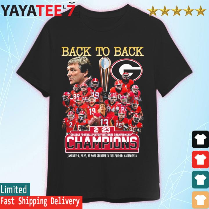 Georgia Bulldogs Back to Back 2023 College football playoff National  Championship Champions shirt - Freedomdesign