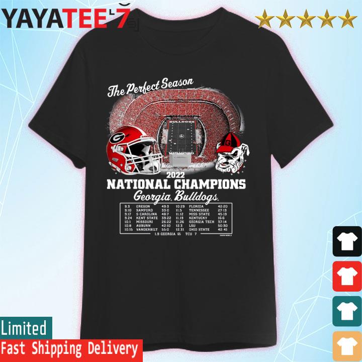 University of Georgia Football 2022 National Champions Back to Back Short Sleeve T-Shirt | Retro Brand | Black | Medium