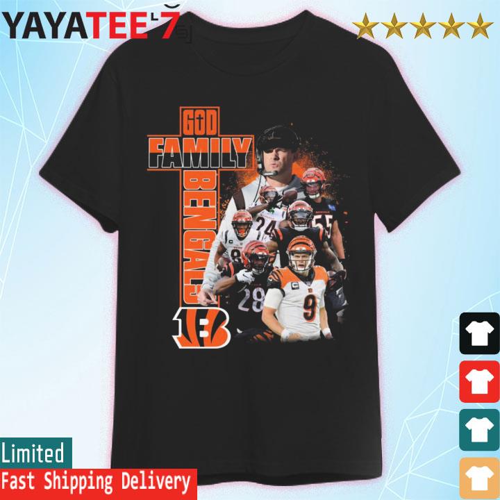 Rhinestone God first family second then Cincinnati Bengals football shirt,  hoodie, longsleeve, sweatshirt, v-neck tee