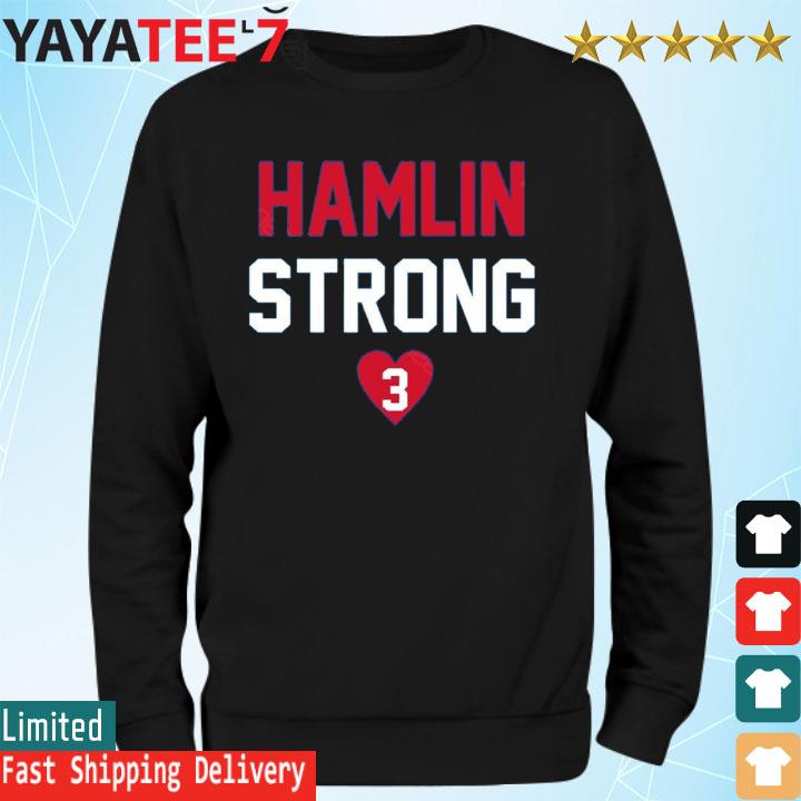 Damar Hamlin Hoodie Hamlin Strong 3 Grey Shirt - Anynee