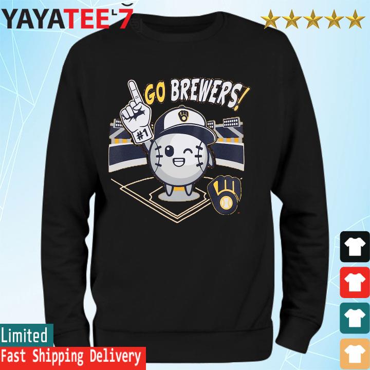 Infant Milwaukee Brewers Gold Ball Boy Go Brewers Long Sleeves T Shirt,  hoodie, sweater, long sleeve and tank top