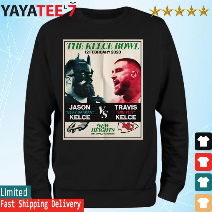 2023 kelce bowl new heights with jason and travis kelce t-shirt, hoodie,  sweater, long sleeve and tank top