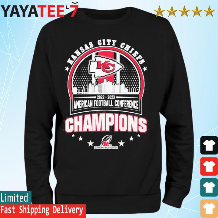 Official Kansas City Chiefs 2022 2023 AFC Champions Players skyline shirt,  hoodie, sweater, long sleeve and tank top