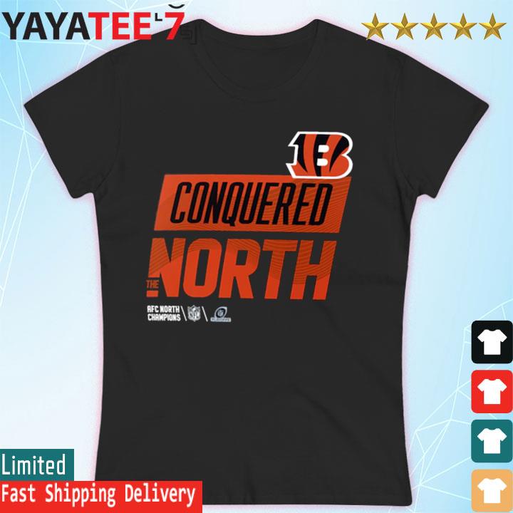 Women's Nike Black Cincinnati Bengals 2022 AFC North Division Champions Locker Room Trophy Collection T-Shirt Size: Small