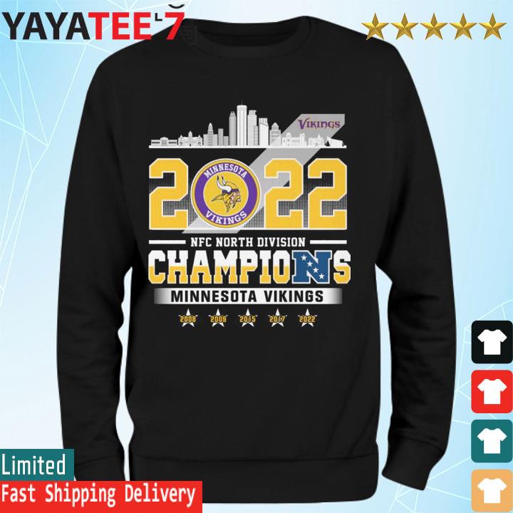 Skol Vikings 2022 NFC North Division Champions Minnesota Vikings 2008-2022  shirt, hoodie, sweater, long sleeve and tank top