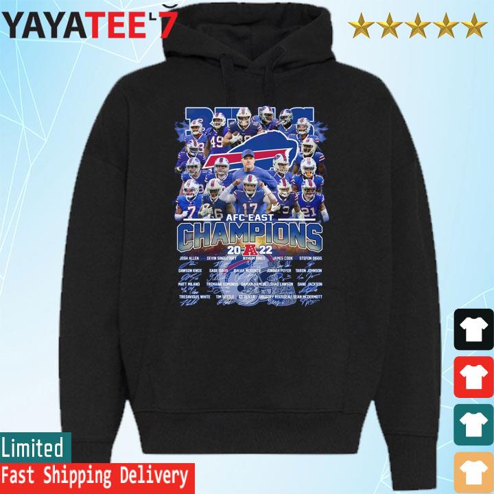 Buffalo Bills Team 2022 AFC East Champions Signatures Shirt, hoodie,  sweater, long sleeve and tank top