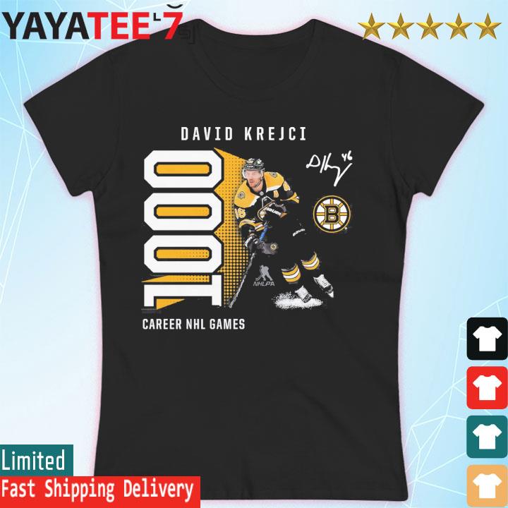 David Krejci Boston Bruins 1 000 Career Games Signatures Shirt