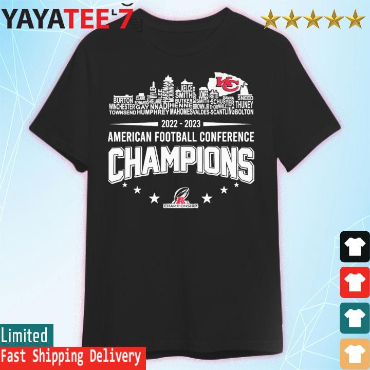 2023 American Football conference champions Kansas city Chiefs Football  team player shirt, hoodie, sweater, long sleeve and tank top