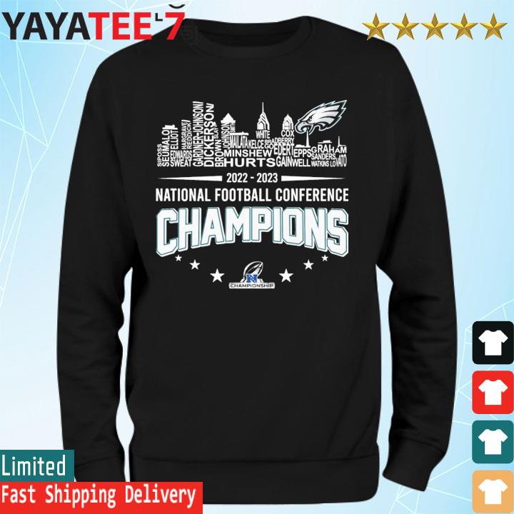 Official Philadelphia Eagles team 2022-2023 National Football Conference  Champions shirt, hoodie, sweater, long sleeve and tank top