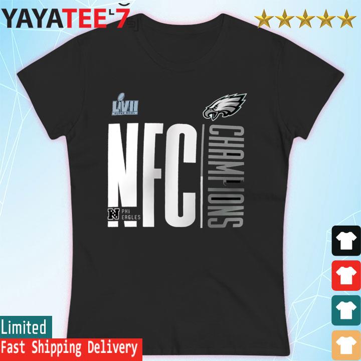 Women's Nike Black Philadelphia Eagles 2022 NFC Champions Iconic T