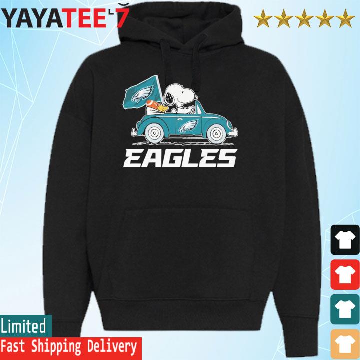 Philadelphia Eagles Snoopy And Woodstock Drive Car 2023 Super Bowl  sweatshirt, hoodie, sweater, long sleeve and tank top