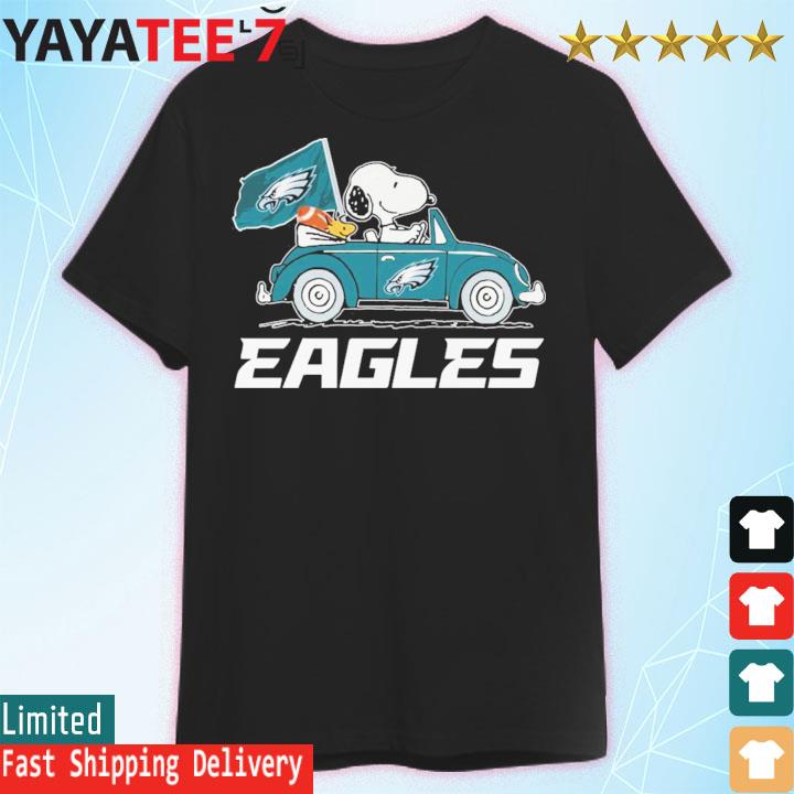 Philadelphia Eagles Snoopy And Woodstock Drive Car 2023 Super Bowl Shirt,  hoodie, sweater and long sleeve