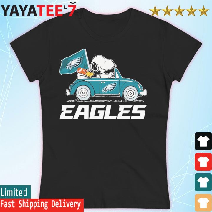 Philadelphia Eagles Snoopy And Woodstock Drive Car 2023 Super Bowl Shirt,  hoodie, sweater and long sleeve