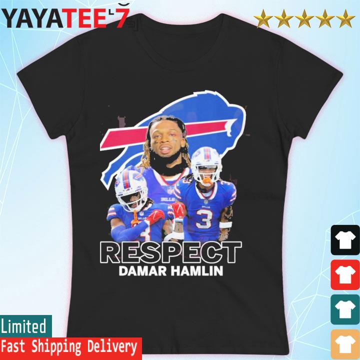 R3spect Hamlin, For Damar Hamlin T-Shirt, hoodie, sweater, long