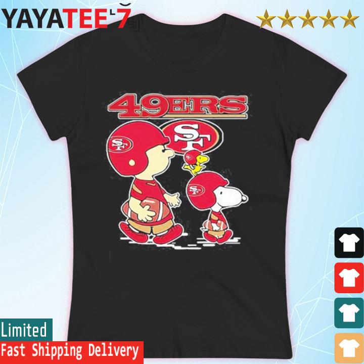 San Francisco 49ers Let's Play Football Together Snoopy Charlie Brown And  Woodstock Shirt