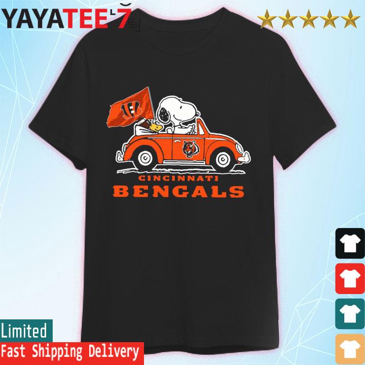 Snoopy And Woodstock Driving Car Cincinnati Bengals Nfl Playoffs