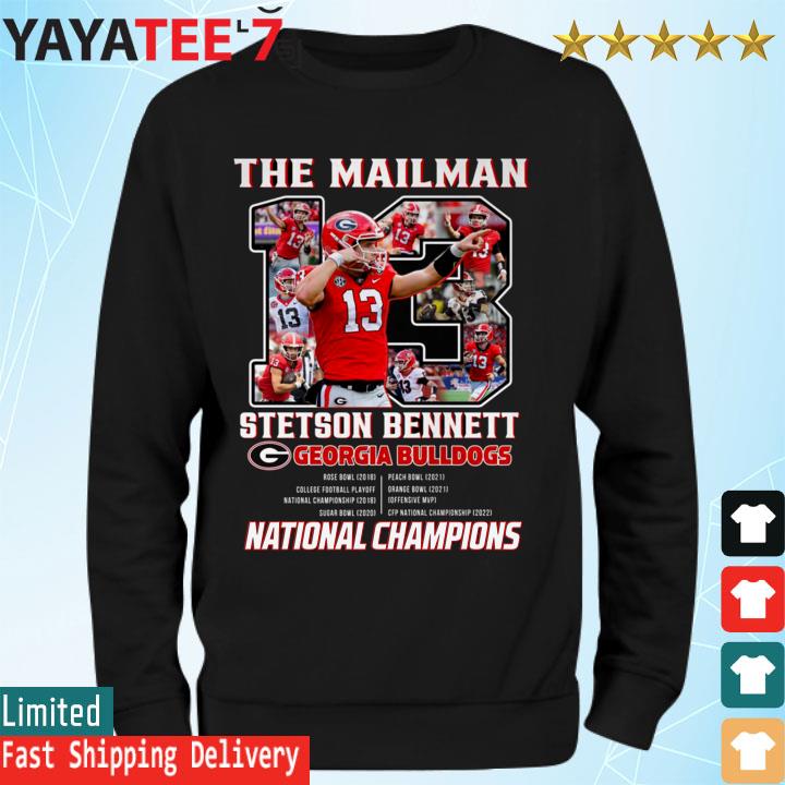 Best Seller NCAA Georgia Bulldogs #13 Stetson Bennett 2021-22 CFP National Champions MVP Jersey Red