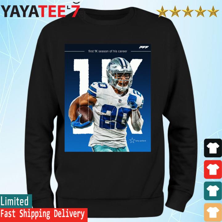 Tony Pollard first 1k season of his career shirt, hoodie, sweater