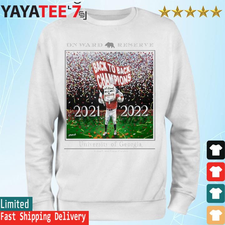 University of Georgia Football 2022 National Champions Back to Back Short  Sleeve T-Shirt: University Of Georgia