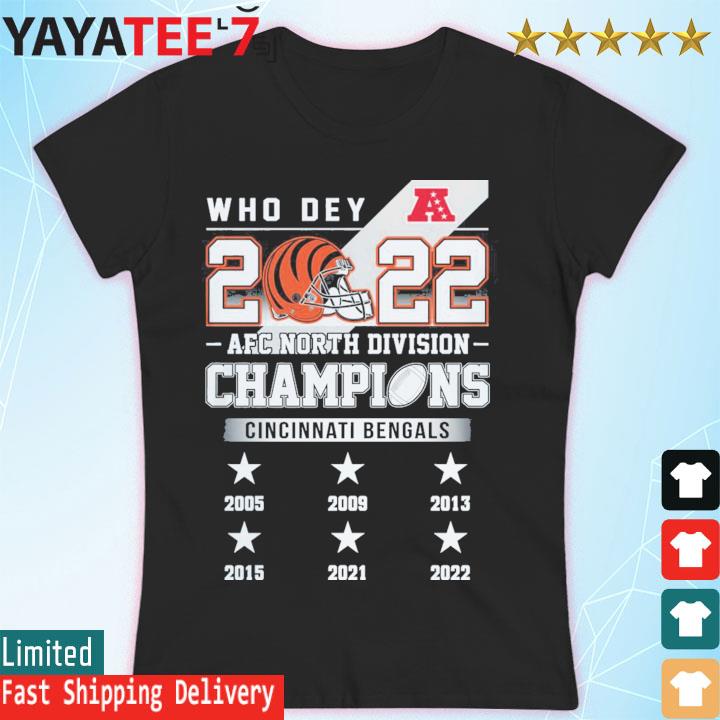 Who Dey 2022 AFC North Division Champions Cincinnati Bengals Shirt, hoodie,  sweater, long sleeve and tank top