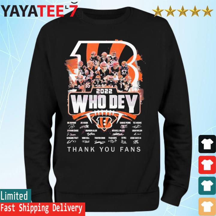 Official 2022 Who Dey Cincinnati Bengals Signature T-Shirt, hoodie,  sweater, long sleeve and tank top