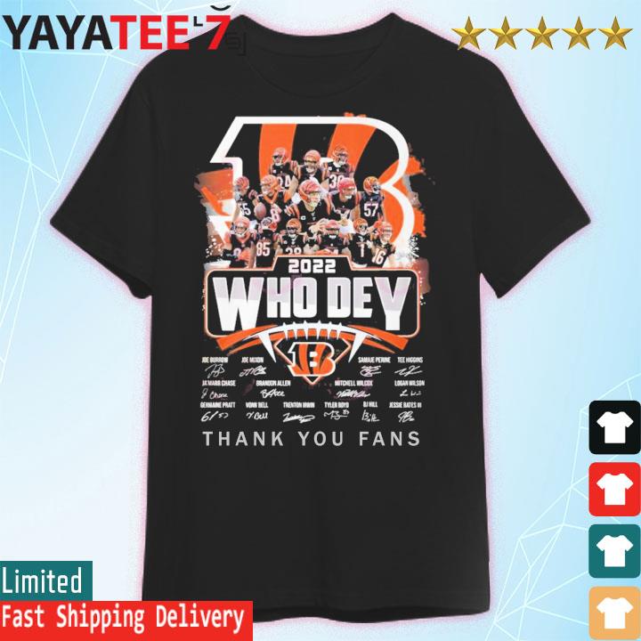 Official 2022 Who Dey Cincinnati Bengals Signature T-Shirt, hoodie,  sweater, long sleeve and tank top