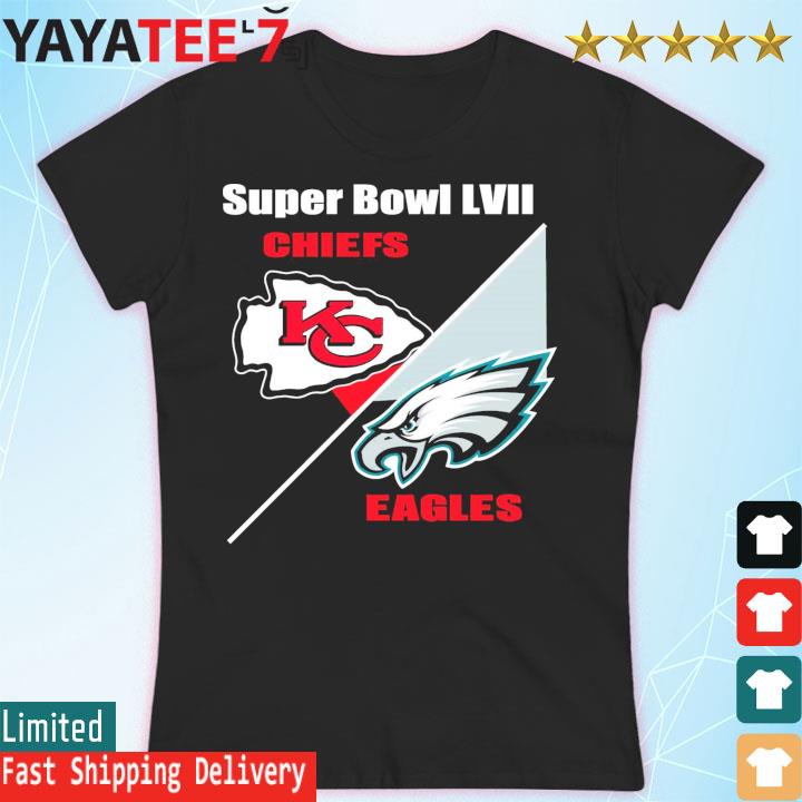 2023 Super Bowl LVII Kansas City Chiefs Vs Philadelphia Eagles matchup logo graphic  shirt, hoodie, sweater, long sleeve and tank top