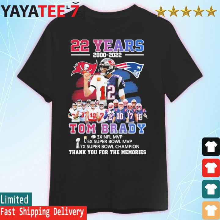 Thank You Tom Brady 7 Super Bowl Champion T-Shirt - Anynee