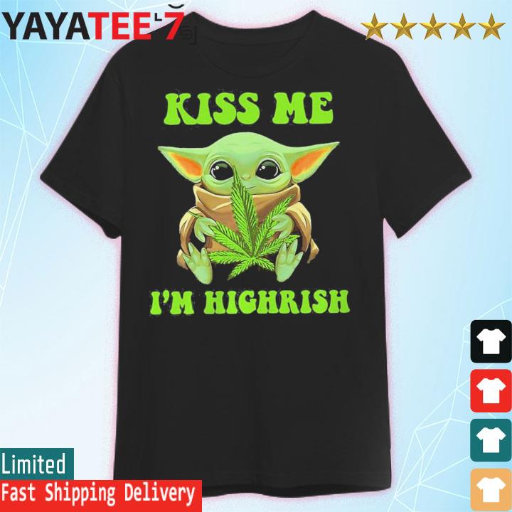 Baby Yoda Hug Marijuana Canabis Youth T-Shirt