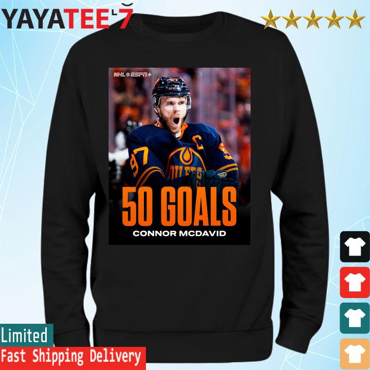 Connor McDavid Edmonton Oilers 50 goals season shirt - Limotees