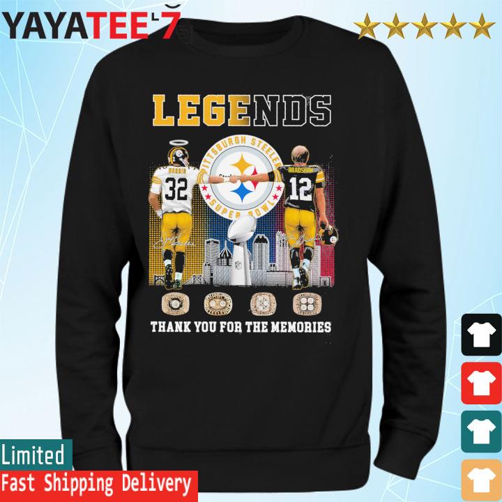 The Pittsburgh Steelers Greene Harris And Bradshaw Signatures Logo 2023 T- shirt,Sweater, Hoodie, And Long Sleeved, Ladies, Tank Top