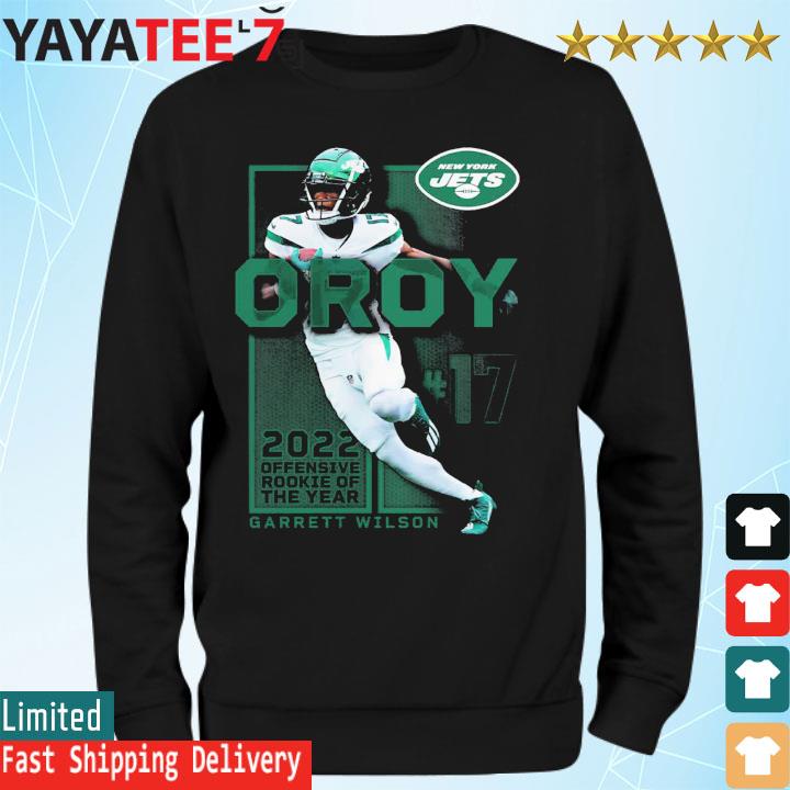 Garrett wilson is 2022 nfl offensive rookie of the year shirt, hoodie,  sweater, long sleeve and tank top