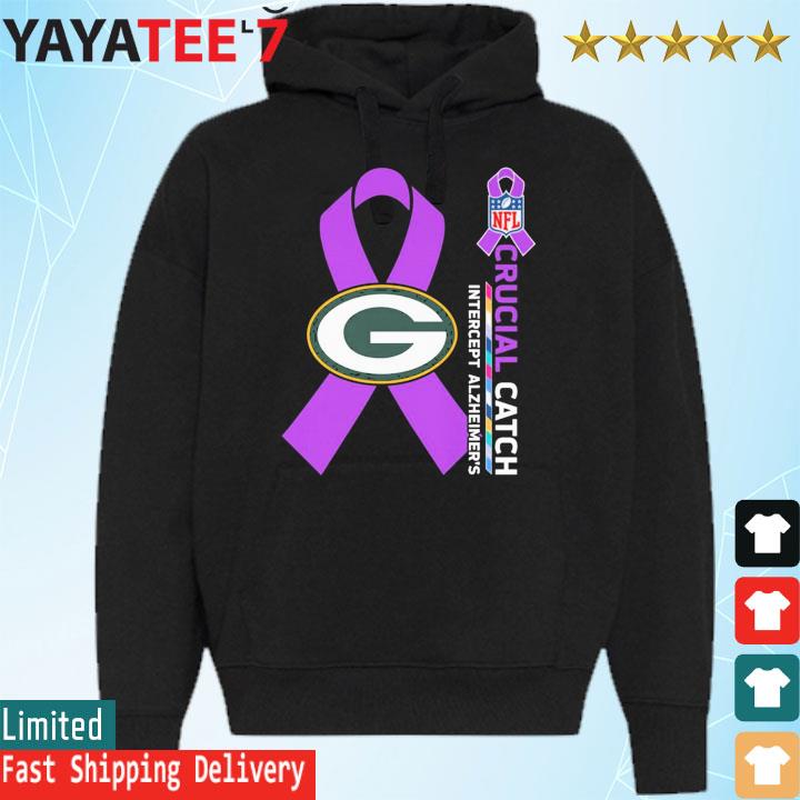 Green Bay Packers NFL Crucial Catch Intercept Alzheimer's shirt, hoodie,  sweater, long sleeve and tank top