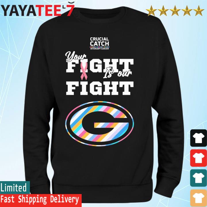 Green Bay Packers Intercept Cancer Crucial Catch shirt, hoodie, sweater,  long sleeve and tank top