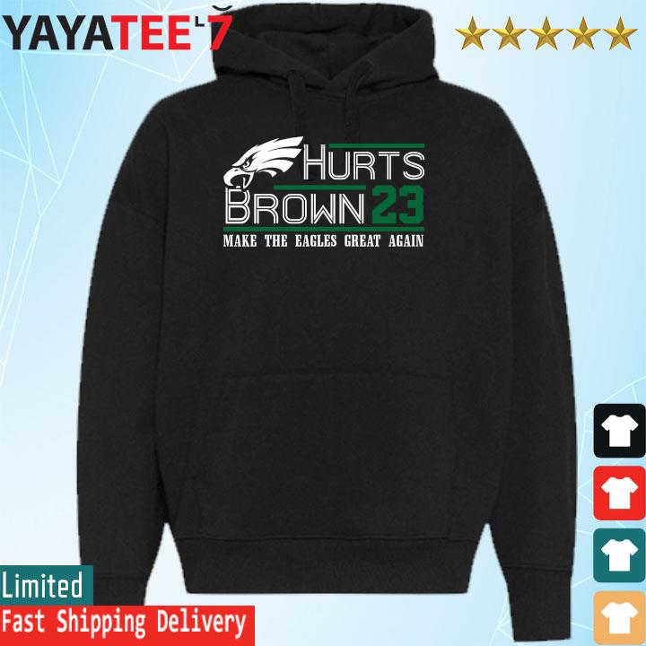 Limited Jalen Hurts Hurts Brown 23 Shirt, hoodie, sweater, long sleeve and  tank top