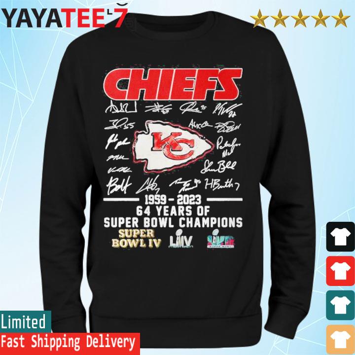 Kansas City Chiefs 64 Years Of Super Bowl Champions IV Shirt