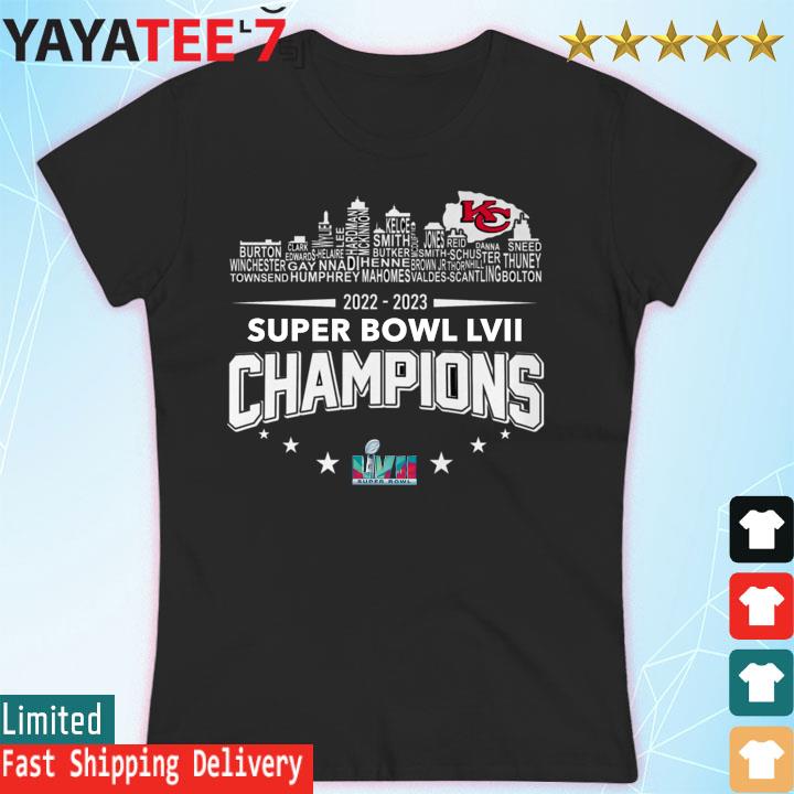 All Name Players Kansas City Chiefs 2022 Super Bowl LIV Champions T-Shirt -  REVER LAVIE