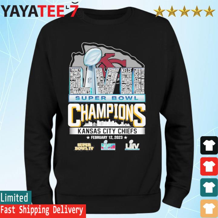 Kansas City Chiefs Super Bowl Wins 2023 LVII Shirt Kansas City Chiefs  Players - Best Seller Shirts Design In Usa